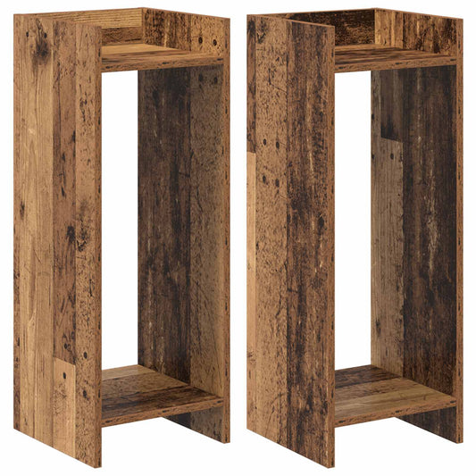 Plant Stand 2 pcs Old Wood 30 x 30 x 80 cm Engineered Wood Plant Stand 2 pcs Old Wood 30 x 30 x 80 cm Engineered Wood
