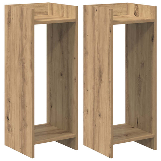 Plant Stand 2 pcs Artisan Oak 30 x 30 x 80 cm Engineered Wood Plant Stand 2 pcs Artisan Oak 30 x 30 x 80 cm Engineered Wood