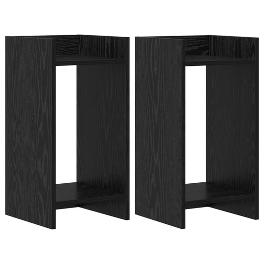 Plant Stand Black Oak 30 x 30 x 60 cm Engineered Wood Plant Stand Black Oak 30 x 30 x 60 cm Engineered Wood