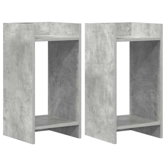 Plant Stand 2 pcs Concrete Grey 30 x 30 x 60 cm Engineered Wood Plant Stand 2 pcs Concrete Grey 30 x 30 x 60 cm Engineered Wood