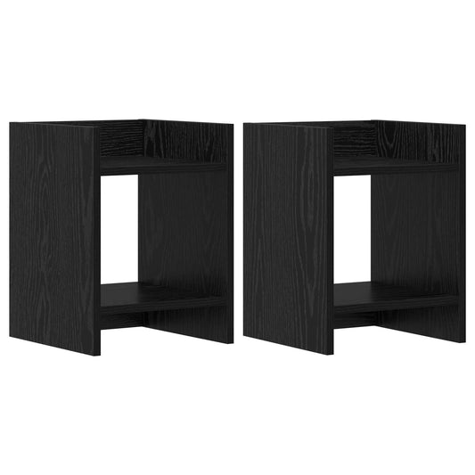 Plant Stand 2 pcs Black Oak 30 x 30 x 40 cm Engineered Wood Plant Stand 2 pcs Black Oak 30 x 30 x 40 cm Engineered Wood