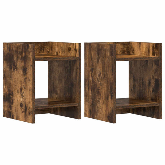 Plant Stand 2 pcs Smoked Oak 30 x 30 x 40 cm Engineered Wood Plant Stand 2 pcs Smoked Oak 30 x 30 x 40 cm Engineered Wood
