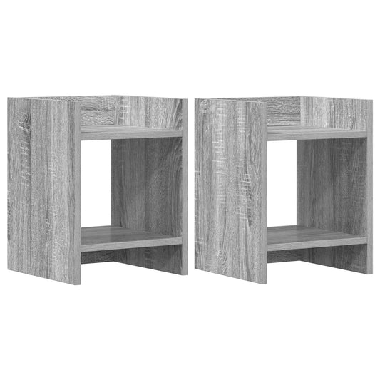 Plant Stand 2 pcs Grey Sonoma 30 x 30 x 40 cm Engineered Wood Plant Stand 2 pcs Grey Sonoma 30 x 30 x 40 cm Engineered Wood
