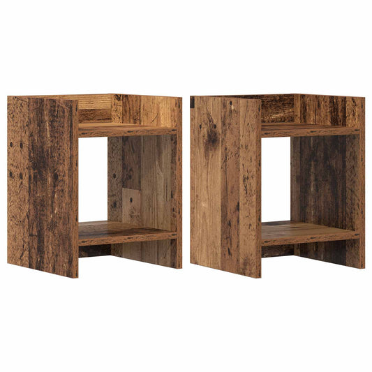 Plant Stand 2 pcs Old Wood 30 x 30 x 40 cm Engineered Wood Plant Stand 2 pcs Old Wood 30 x 30 x 40 cm Engineered Wood
