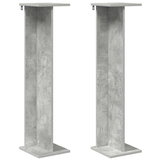 Plant Stand 2 pcs Concrete Grey 25 x 25.5 x 100.5 cm Plant Stand 2 pcs Concrete Grey 25 x 25.5 x 100.5 cm