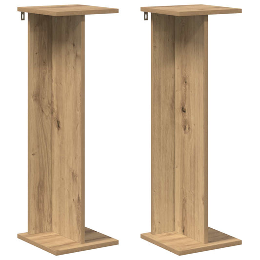 Plant Stand 2 pcs Artisan Oak 25 x 25.5 x 80.5 cm Plant Stand 2 pcs Artisan Oak 25 x 25.5 x 80.5 cm