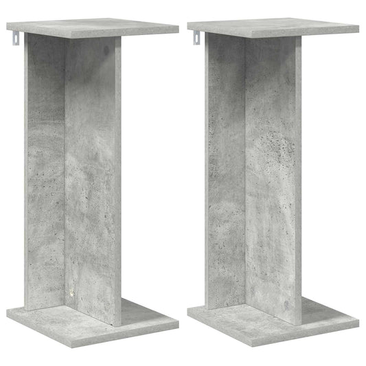 Plant Stand 2 pcs Concrete Grey 25 x 25.5 x 60.5 cm Plant Stand 2 pcs Concrete Grey 25 x 25.5 x 60.5 cm