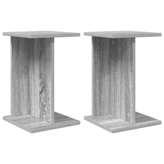 Plant Stand 2 pcs Grey Sonoma 25 x 25.5 x 40.5 cm Plant Stand 2 pcs Grey Sonoma 25 x 25.5 x 40.5 cm