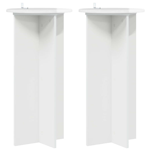 Plant Stand 2 pcs High Gloss White 40 x 40 x 80 cm Plant Stand 2 pcs High Gloss White 40 x 40 x 80 cm