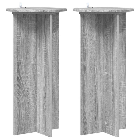 Plant Stand 2 pcs Grey Sonoma 40 x 40 x 80 cm Engineered Wood Plant Stand 2 pcs Grey Sonoma 40 x 40 x 80 cm Engineered Wood
