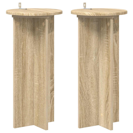 Plant Stand 2 pcs Sonoma Oak 29.5 x 29.5 x 60 cm Plant Stand 2 pcs Sonoma Oak 29.5 x 29.5 x 60 cm