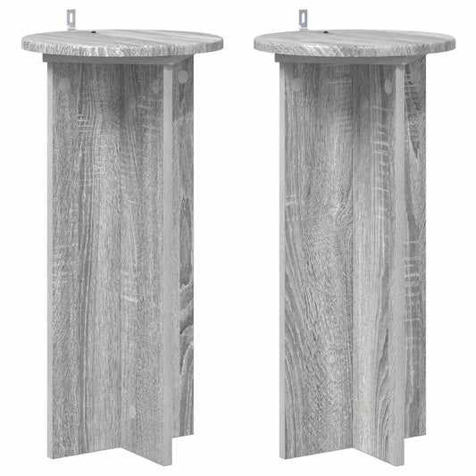 Plant Stand 2 pcs Grey Sonoma 29.5 x 29.5 x 60 cm Plant Stand 2 pcs Grey Sonoma 29.5 x 29.5 x 60 cm