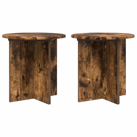 Plant Stand 2 pcs Smoked Oak 40 x 40 x 40 cm Engineered Wood Plant Stand 2 pcs Smoked Oak 40 x 40 x 40 cm Engineered Wood