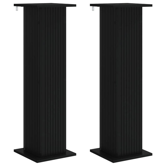 Plant Stand 2 pcs Black 30.5 x 30 x 100.5 cm Engineered Wood Plant Stand 2 pcs Black 30.5 x 30 x 100.5 cm Engineered Wood