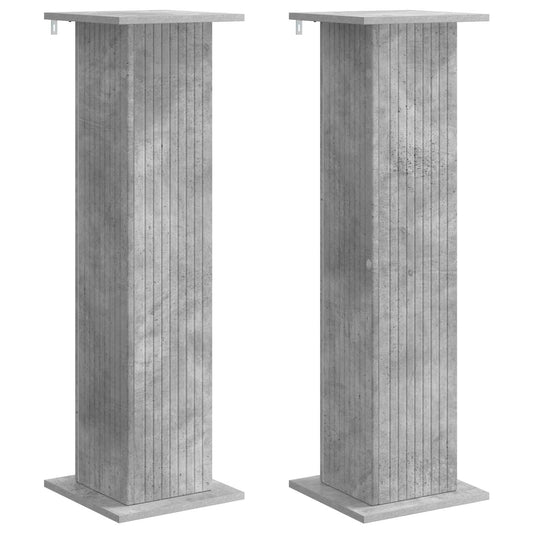 Plant Stand 2 pcs Concrete Grey 30.5 x 30 x 100.5 cm Plant Stand 2 pcs Concrete Grey 30.5 x 30 x 100.5 cm