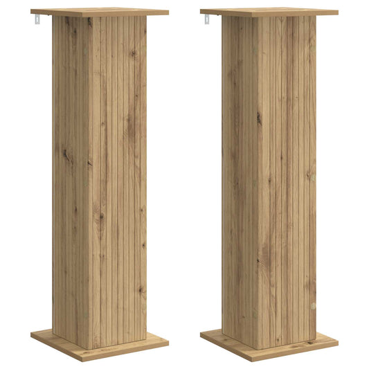 Plant Stand 2 pcs Artisan Oak 30.5 x 30 x 100.5 cm Plant Stand 2 pcs Artisan Oak 30.5 x 30 x 100.5 cm