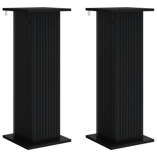 Plant Stand 2 pcs Black 30.5 x 30 x 80.5 cm Engineered Wood Plant Stand 2 pcs Black 30.5 x 30 x 80.5 cm Engineered Wood