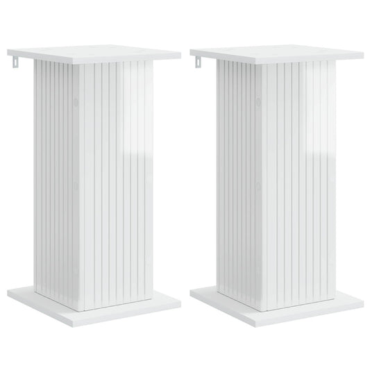 Plant Stand 2 pcs High Gloss White 30.5 x 30 x 60.5 cm Plant Stand 2 pcs High Gloss White 30.5 x 30 x 60.5 cm