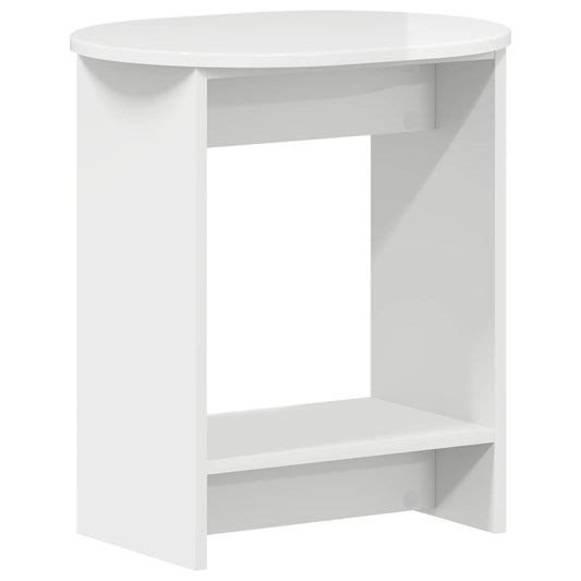 Side Table High Gloss White 50 x 39,5 x 55 cm Engineered Wood Side Table High Gloss White 50 x 39,5 x 55 cm Engineered Wood