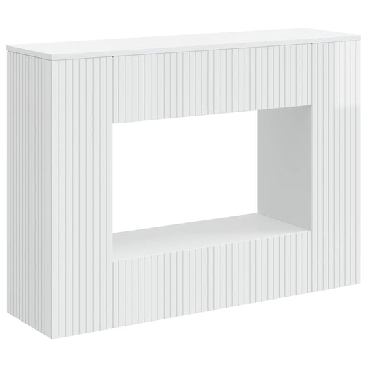 Console Table High Gloss White 101 x 29 x 74 cm Engineered Wood Console Table High Gloss White 101 x 29 x 74 cm Engineered Wood