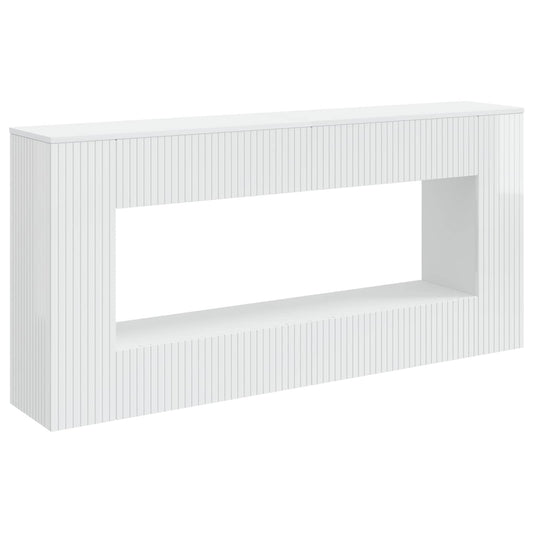 Console Table High Gloss White 155 x 29 x 74 cm Engineered Wood Console Table High Gloss White 155 x 29 x 74 cm Engineered Wood