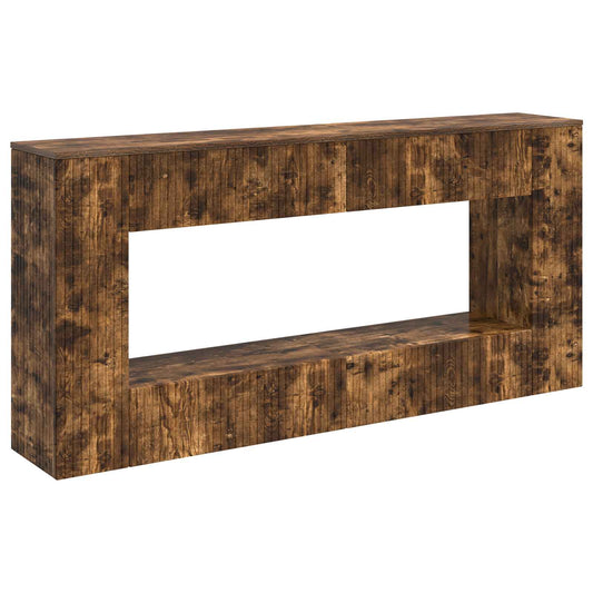 Console Table Smoked Oak 155 x 29 x 74 cm Engineered Wood Console Table Smoked Oak 155 x 29 x 74 cm Engineered Wood