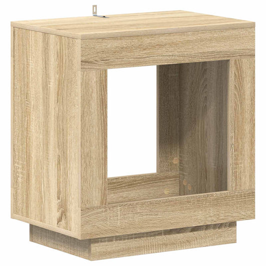 Side Table Sonoma Oak 60 x 40 x 65 cm Engineered Wood Side Table Sonoma Oak 60 x 40 x 65 cm Engineered Wood