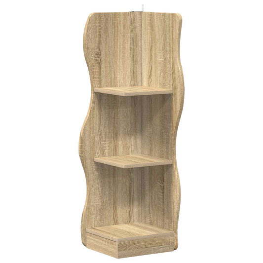 Corner Shelf Sonoma Oak 34 x 33 x 102 cm Engineered Wood Corner Shelf Sonoma Oak 34 x 33 x 102 cm Engineered Wood