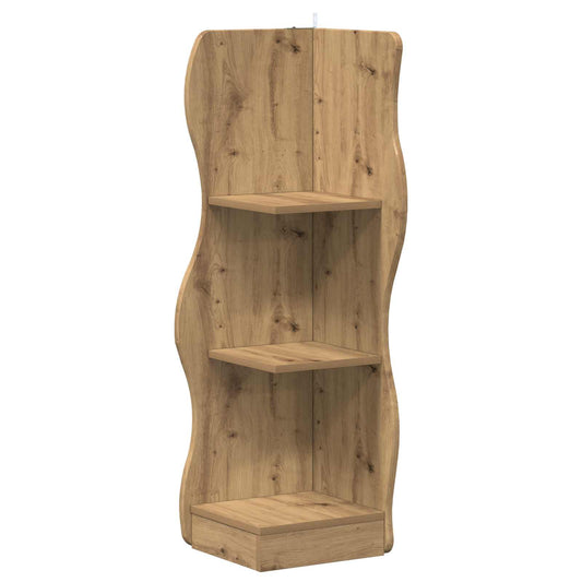 Corner Shelf Artisan Oak 34 x 33 x 102 cm Engineered Wood Corner Shelf Artisan Oak 34 x 33 x 102 cm Engineered Wood