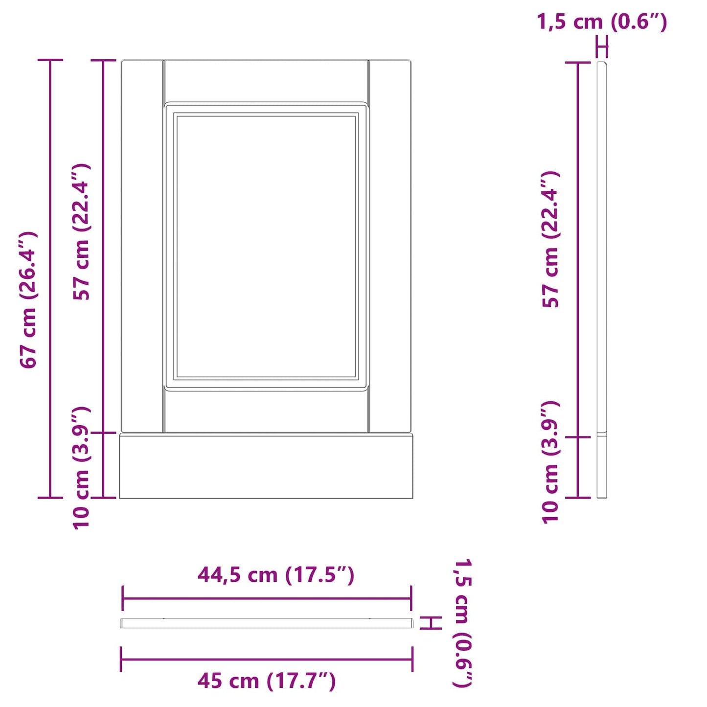 Kitchen Cabinet Black Oak 45 x 1.5 x 67 cm Engineered Wood