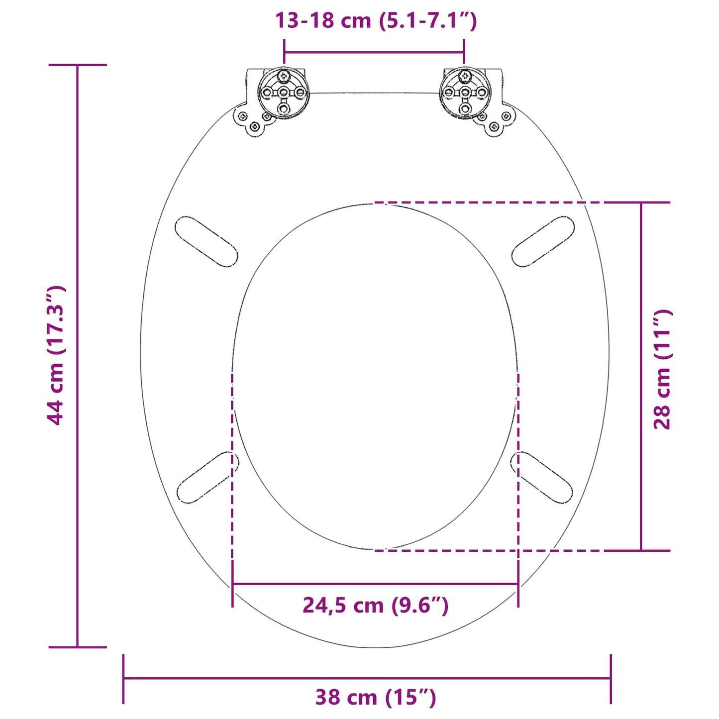 Soft-Close Toilet Seat 2 pcs Green Drop 44 x 38 cm MDF board