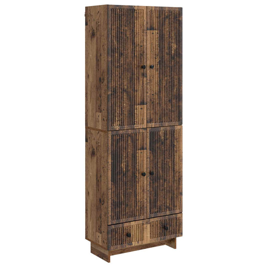 Cabinet Set 2 pcs Old Wood 66 x 34.5 x 95 cm Engineered Wood Cabinet Set 2 pcs Old Wood 66 x 34.5 x 95 cm Engineered Wood