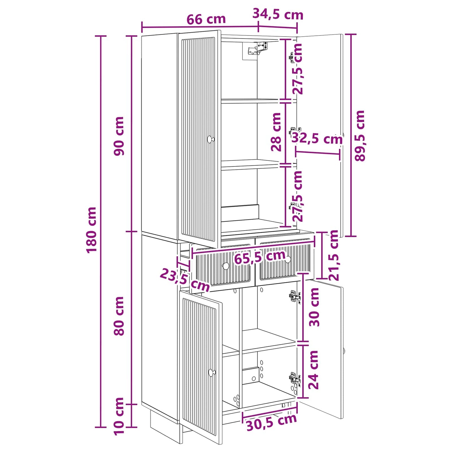 Cabinet Set 2 pcs Engineered Wood