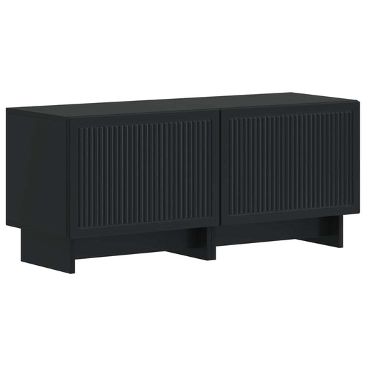 5 Piece LED TV Cabinet Black Engineered Wood 5 Piece LED TV Cabinet Black Engineered Wood