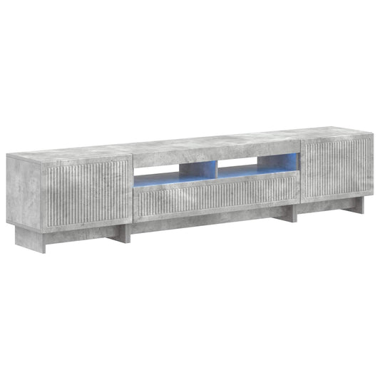 5 Piece LED TV Cabinet Concrete Grey Engineered Wood 5 Piece LED TV Cabinet Concrete Grey Engineered Wood