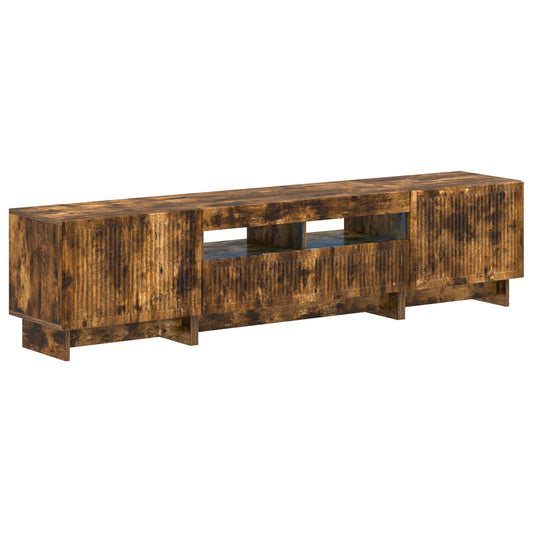 5 Piece LED TV Cabinet Smoked Oak Engineered Wood 5 Piece LED TV Cabinet Smoked Oak Engineered Wood