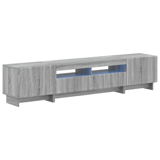 5 Piece LED TV Cabinet Grey Sonoma Engineered Wood 5 Piece LED TV Cabinet Grey Sonoma Engineered Wood