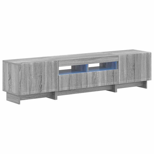 5 Piece LED TV Cabinet Grey Sonoma Engineered Wood 5 Piece LED TV Cabinet Grey Sonoma Engineered Wood
