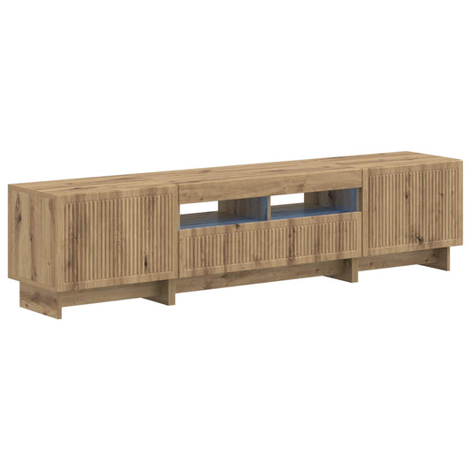 5 Piece LED TV Cabinet Artisan Oak Engineered Wood 5 Piece LED TV Cabinet Artisan Oak Engineered Wood