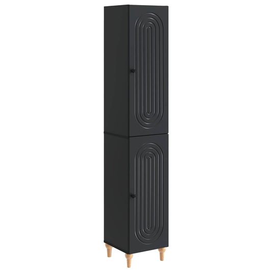 Cabinet Set 2 pcs Black Engineered Wood Cabinet Set 2 pcs Black Engineered Wood