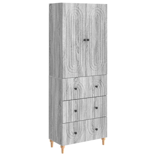 Cabinet Set 2 pcs Grey Sonoma 66 x 34.5 x 90 cm Engineered Wood Cabinet Set 2 pcs Grey Sonoma 66 x 34.5 x 90 cm Engineered Wood