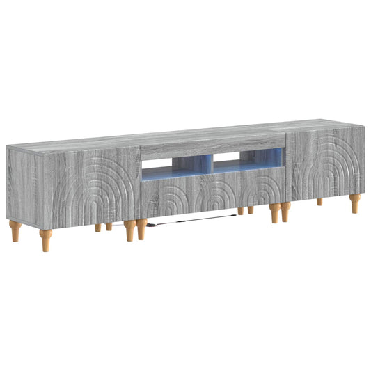 3 Piece LED TV Cabinet Grey Sonoma Engineered Wood 3 Piece LED TV Cabinet Grey Sonoma Engineered Wood