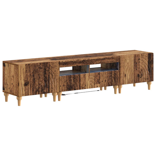 3 Piece LED TV Cabinet Old Wood Engineered Wood 3 Piece LED TV Cabinet Old Wood Engineered Wood