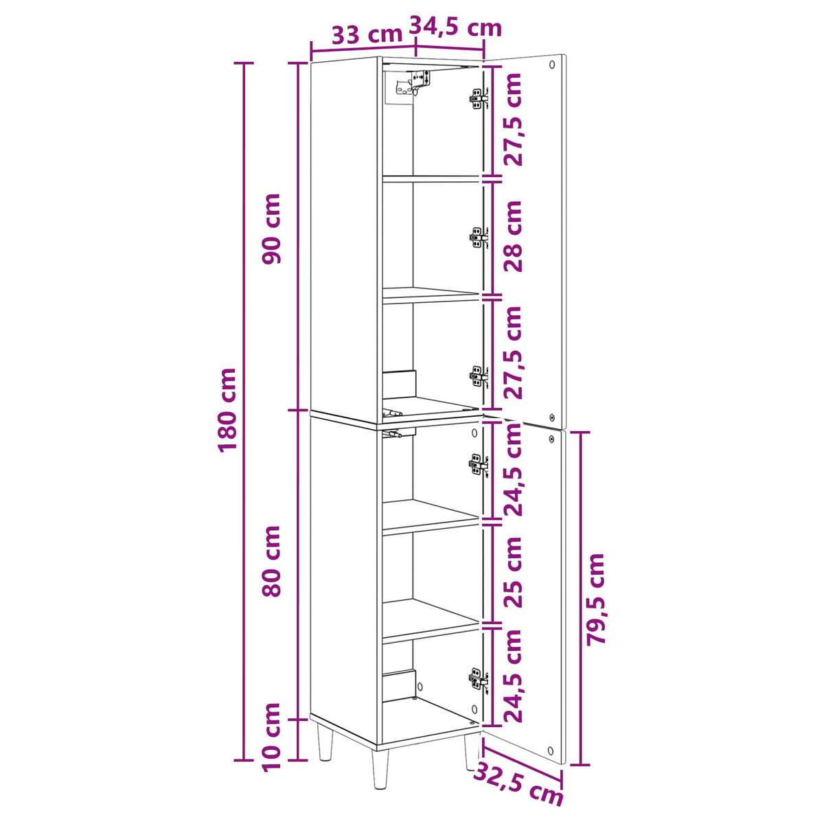 Cabinet Set 2 pcs Smoked Oak Engineered Wood