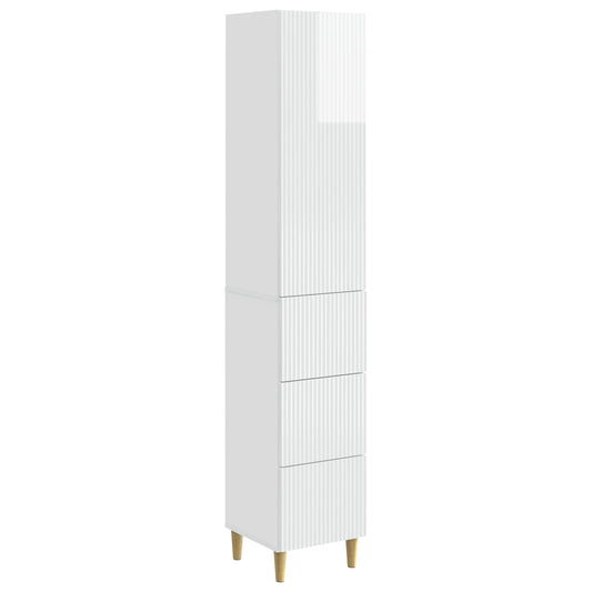 Cabinet Set 2 pcs High Gloss White 33 x 34.5 x 90 cm Cabinet Set 2 pcs High Gloss White 33 x 34.5 x 90 cm