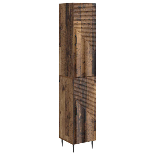 Cabinet Set 2 pcs Old Wood 33 x 34.5 x 89.5 cm Engineered Wood Cabinet Set 2 pcs Old Wood 33 x 34.5 x 89.5 cm Engineered Wood