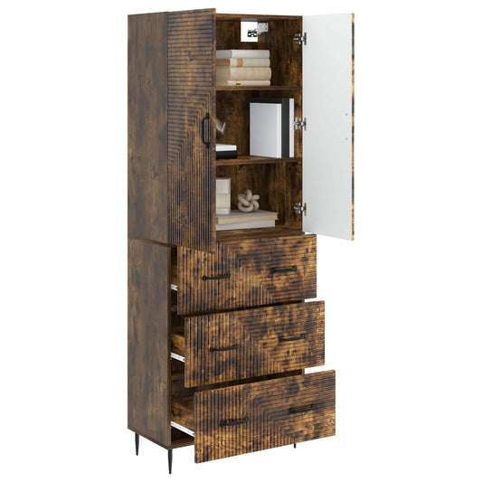 Cabinet Set 2 pcs Smoked Oak 66 x 34.5 x 90 cm Engineered Wood Cabinet Set 2 pcs Smoked Oak 66 x 34.5 x 90 cm Engineered Wood