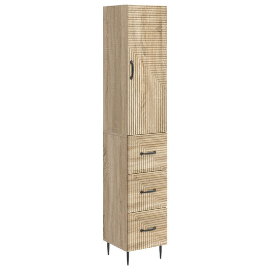 Cabinet Set 2 pcs Sonoma Oak 33 x 34.5 x 90 cm Engineered Wood Cabinet Set 2 pcs Sonoma Oak 33 x 34.5 x 90 cm Engineered Wood