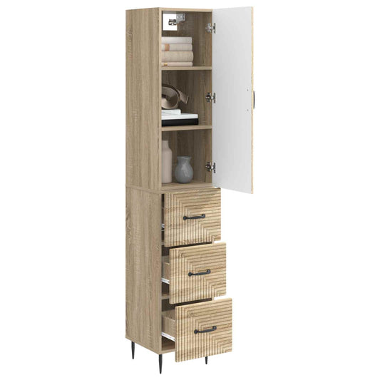 Cabinet Set 2 pcs Sonoma Oak 33 x 34.5 x 90 cm Engineered Wood Cabinet Set 2 pcs Sonoma Oak 33 x 34.5 x 90 cm Engineered Wood