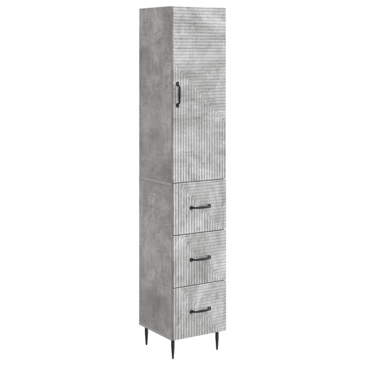 Cabinet Set 2 pcs Concrete Grey 33 x 34.5 x 90 cm Cabinet Set 2 pcs Concrete Grey 33 x 34.5 x 90 cm